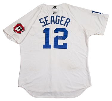 2014 Corey Seager Game Used and Signed Chattanooga Lookouts Minor League Jersey-#1 MLB Rated Prospect (Team LOA & PSA/DNA)